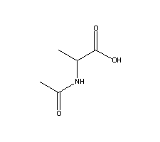 N-乙酰-DL-丙氨酸分子式结构图