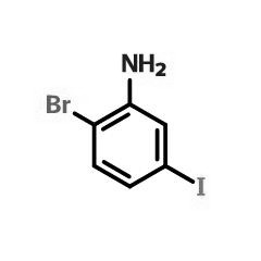 2-溴-5-碘苯胺分子式结构图