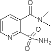 2-氨基磺酰基-N,N-二甲基烟酰胺分子式结构图