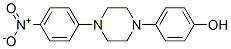 4-(4-(4-硝基苯基)-1-哌嗪基)苯酚分子式结构图