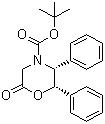 (2S,3R)-N-叔丁氧羰基-2,3-二苯基吗啉-6-酮分子式结构图