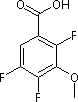 2,4,5-三氟-3-甲氧基苯甲酸分子式结构图