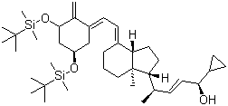 双(叔丁基二甲基硅基)-反式-钙泊三醇分子式结构图