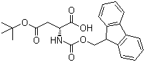 芴甲氧羰基-D-天冬氨酸-4-叔丁脂分子式结构图