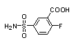 2-氟-5-磺酰胺基-苯甲酸分子式结构图