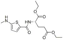 N-(5-甲氨基-2-噻吩甲酰基)-L-谷氨酸二乙酯分子式结构图