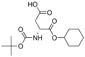 N-叔丁氧羰酰基-D-天冬氨酸 4-环己酯分子式结构图