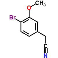 2-(3-甲氧基-4-溴苯基)乙腈分子式结构图