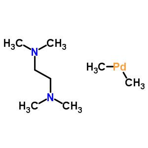 顺-二(N,N,N,N四甲基乙二胺)钯分子式结构图