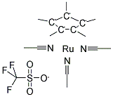 三(乙腈)五甲基环戊二烯三氟甲磺酸钌(II)分子式结构图