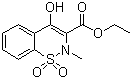 4-羟基-2-甲基-2H-1,2-苯并噻嗪-3-羧酸乙酯1,1-二氧化物分子式结构图