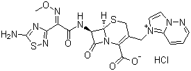 盐酸头孢唑兰分子式结构图