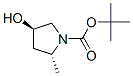 (2R,4R)-N-Boc-4-羟基-2-甲基吡咯烷分子式结构图