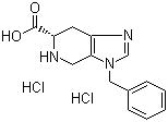 (S)-4,5,6,7-四氢-3-苯甲基-3H-咪唑并[4,5-c]吡啶-6-甲酸二盐酸盐分子式结构图