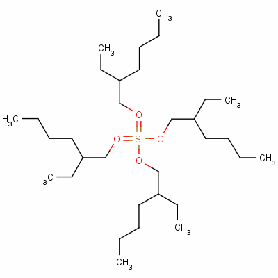 四(2-乙基己氧基)硅烷分子式结构图