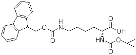 Boc-D-Lys(Fmoc)-OH分子式结构图