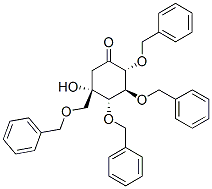 (2R,3S,4S,5S)-5-羟基-2,3,4-三(苄氧基)-5-[(苄氧基)甲基]-环己酮分子式结构图