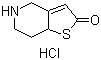 5,6,7,7a-四氢噻吩并[3,2-c]吡啶-2(4H)-酮盐酸盐分子式结构图