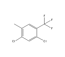 2,4-二氯-5-甲基三氟甲苯分子式结构图