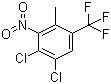 3,4-二氯-6-三氟甲基-2-硝基甲苯分子式结构图