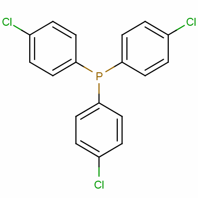 三(4-氯苯基)膦分子式结构图