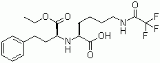 N2-(1-乙氧羰基-3-苯丙基)-N6-三氟乙酰基-L-赖氨酸分子式结构图