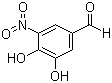 3,4-二羟基-5-硝基苯甲醛分子式结构图