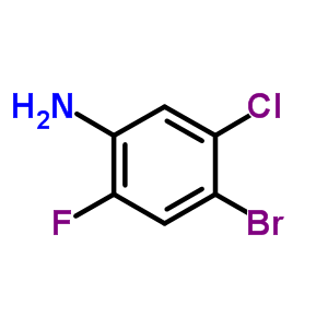 2-氟-4-溴-5-氯苯胺分子式结构图