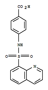 4-(8-喹啉基磺酰基氨基)苯甲酸分子式结构图