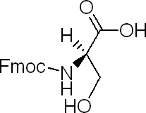 N-芴甲氧羰基-D-丝氨酸分子式结构图