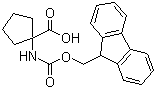 Fmoc-1-氨基环戊烷羧酸分子式结构图