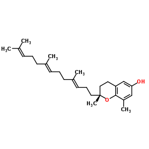 D-δ-生育三烯酚分子式结构图