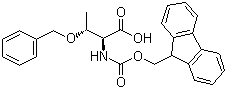 芴甲氧羰基-O-苄基-L-苏氨酸分子式结构图