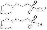 3-(N-吗啉)丙磺酸半钠盐分子式结构图