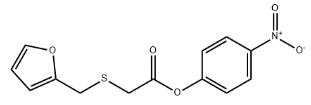 (4-硝基苯基)2-(呋喃-2-基甲基硫基)乙酸酯分子式结构图