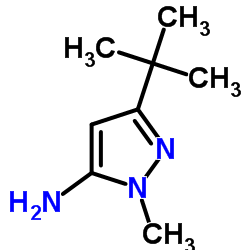 5-氨基-3-叔丁基-1-甲基吡唑分子式结构图