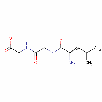 L-亮氨酰-甘氨酰-甘氨酸分子式结构图