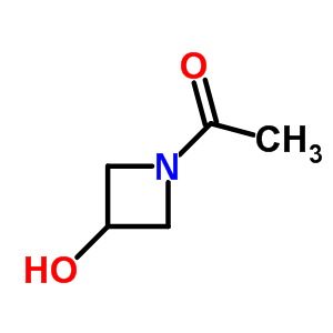 1-乙酰基-3-羟基氮杂环丁烷分子式结构图