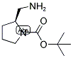 (S)-1-N-叔丁氧羰基-2-(氨基甲基)吡咯烷分子式结构图