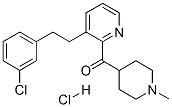 (1-甲基-4-哌啶基)[3-[2-(3-氯苯基)乙基]吡啶-2-基]甲酮盐酸盐分子式结构图