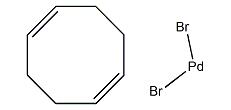 (1,5-环辛二烯)溴化钯分子式结构图