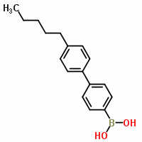 4-戊基联苯硼酸分子式结构图