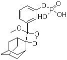 3-(2'-螺旋金刚烷)-4-甲氧基-4-(3''-磷酰氧基)苯-1,2-二氧杂环丁烷分子式结构图