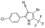 4-溴-2-(4-氯苯基)-5-三氟甲基-1H-吡咯-3-甲腈分子式结构图