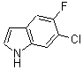 6-氯-5-氟吲哚分子式结构图