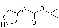 (S)-3-叔丁氧羰基氨基吡咯烷分子式结构图