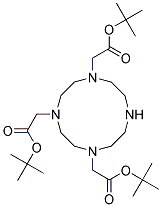 1,4,7-三(叔丁氧碳酰甲基)-1,4,7,10-氮杂环十二烷分子式结构图