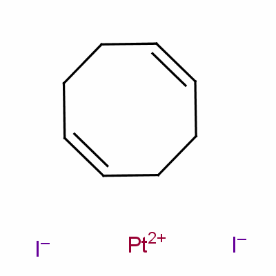 (1,5-环辛二烯)二碘铂(II)分子式结构图