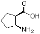 (1R,2S)-2-氨基-1-环戊烷羧酸分子式结构图