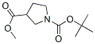 1-Boc-吡咯烷-3-甲酸甲酯分子式结构图